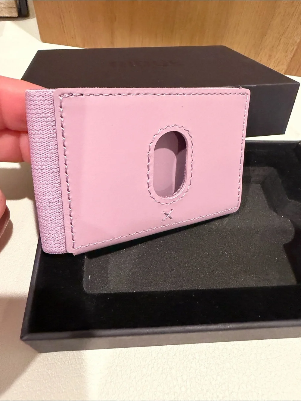 Ridge Lilac Cardholder Wallet - Slim Leather Card Sleeve